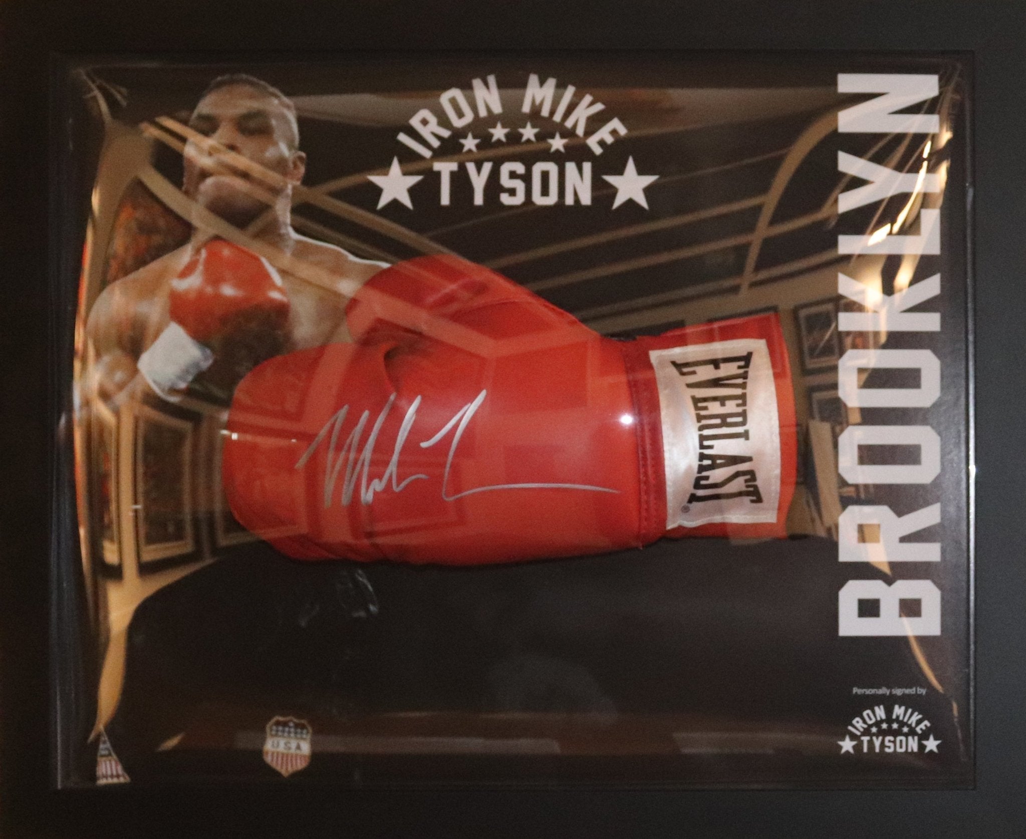 Mike Tyson Signed Glove Framed Display - Memorabilia Framers Shop